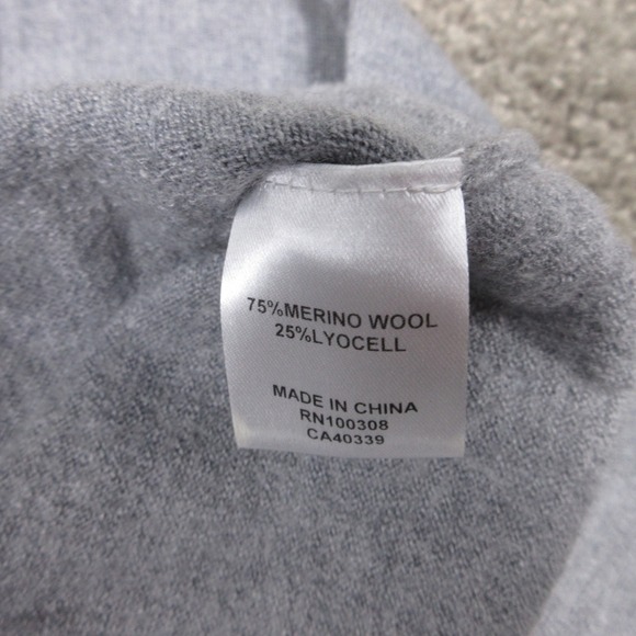 Peter Millar Sweater Mens XL Gray Merino Wool Autumn Crest Quarter Zip Pullover - Picture 4 of 9